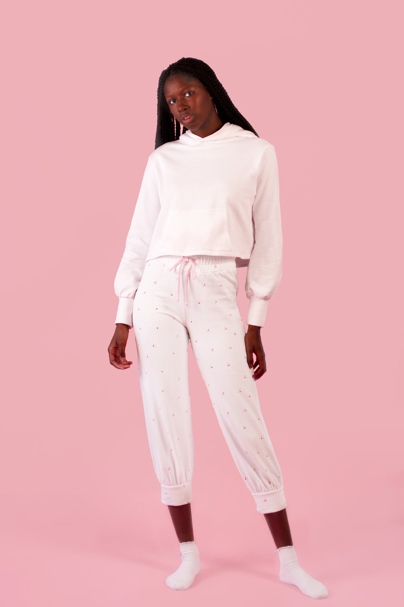 White/Cherry- The Sweetheart Pants - Evewear